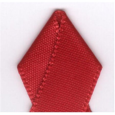 PAPILION Papilion R074400230260100Y .88 in. Double-Face Satin Ribbon 100 Yards - Scarlet R074400230260100Y